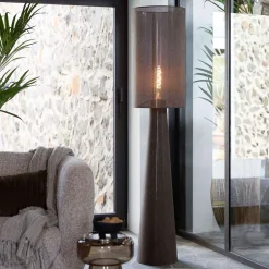 Vloerlamp Micky Linnenlook, 180cm