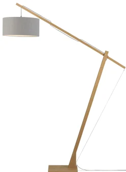 Vloerlamp Montblanc Bamboe en Eco linnen