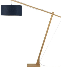 Vloerlamp Montblanc Bamboe en Eco linnen, 207cm