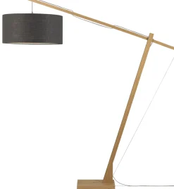 Vloerlamp Montblanc Bamboe en Eco linnen, 207cm