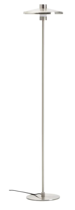 Vloerlamp Nuvira Gesatineerd metaal