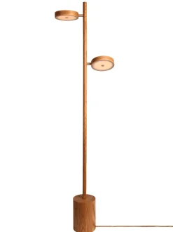 Vloerlamp Okinawa Essenhout, 2-lamps, kleur Naturel