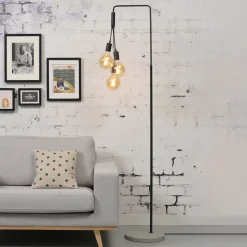 Vloerlamp Oslo 3-lamps, kleur Zwart