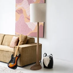 Vloerlamp Rine Mangohout en Linnen