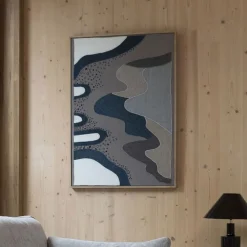 Wanddecoratie Coastal Mangohout en stof, 104 x 75cm