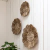Wanddecoratie Flower Set van 3 stuks, Abaca