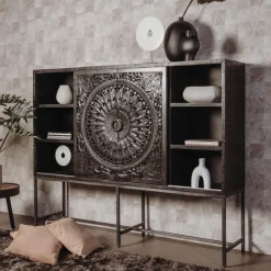 Wandkast Casina 200cm, kleur Zwart