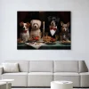 Wandkleed A Dog Dinner in maat en frame naar keuze