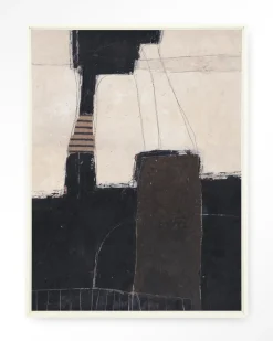 Wandkleed Abstract 2 in maat en frame naar keuze