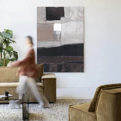 Wandkleed Abstract 4 in maat en frame naar keuze