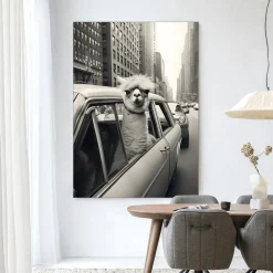 Wandkleed Alpaca In NY in maat en frame naar keuze