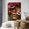 Wandkleed Anemone in maat en frame naar keuze