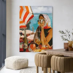 Wandkleed Aperol Oclock in maat en frame naar keuze