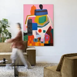 Wandkleed Battle Of Colour in maat en frame naar keuze