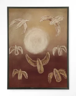 Wandkleed Birds By Night in maat en frame naar keuze