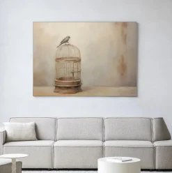 Wandkleed Birdy in maat en frame naar keuze