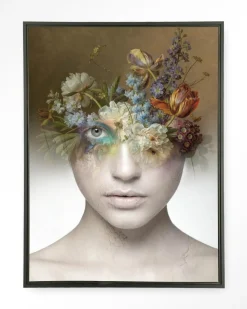 Wandkleed Bloom in maat en frame naar keuze