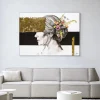 Wandkleed Blooming In Gold in maat en frame naar keuze