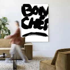 Wandkleed Bon Chef in maat en frame naar keuze