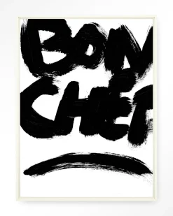 Wandkleed Bon Chef in maat en frame naar keuze