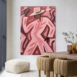 Wandkleed Boogie Woogie in maat en frame naar keuze