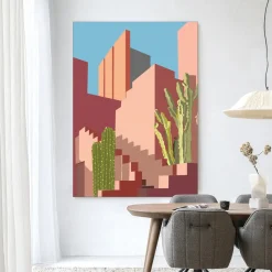 Wandkleed Botanical Stairs in maat en frame naar keuze