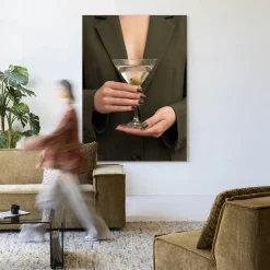 Wandkleed Classic Martini in maat en frame naar keuze