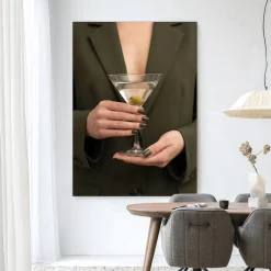 Wandkleed Classic Martini in maat en frame naar keuze