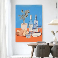 Wandkleed Cocktail Table in maat en frame naar keuze