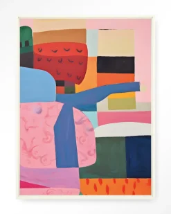 Wandkleed Colour Stacking in maat en frame naar keuze