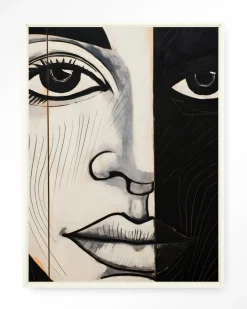 Wandkleed Contrast in maat en frame naar keuze