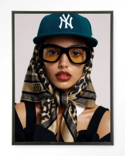 Wandkleed Cool Girl in maat en frame naar keuze