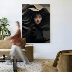 Wandkleed Dark Flow in maat en frame naar keuze