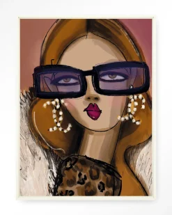 Wandkleed Diva in maat en frame naar keuze