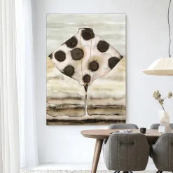 Wandkleed Eagle Ray in maat en frame naar keuze