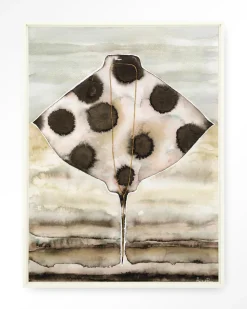 Wandkleed Eagle Ray in maat en frame naar keuze