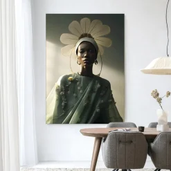 Wandkleed Editorial Flower in maat en frame naar keuze