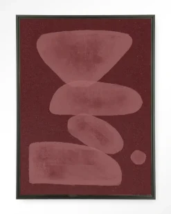 Wandkleed Elementa Burgundy 1 in maat en frame naar keuze