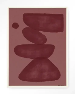 Wandkleed Elementa Burgundy 2 in maat en frame naar keuze