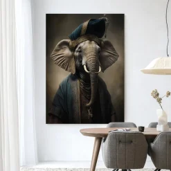 Wandkleed Elephant in maat en frame naar keuze