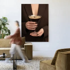 Wandkleed Espresso Martini in maat en frame naar keuze