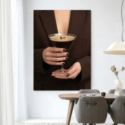Wandkleed Espresso Martini in maat en frame naar keuze