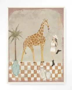 Wandkleed Feeding Rose in maat en frame naar keuze