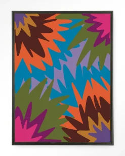 Wandkleed Fireworks in maat en frame naar keuze