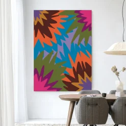 Wandkleed Fireworks in maat en frame naar keuze