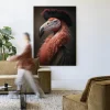 Wandkleed Flamingo in maat en frame naar keuze