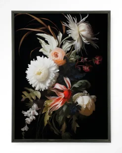 Wandkleed Flower Selection in maat en frame naar keuze