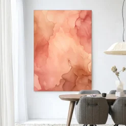 Wandkleed Flowing Pink in maat en frame naar keuze
