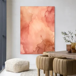 Wandkleed Flowing Pink in maat en frame naar keuze