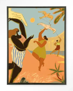 Wandkleed Fly High in maat en frame naar keuze